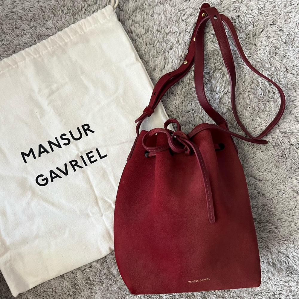 Mansur Gavriel Mini Bucket Bag - Suede LIKE NEW